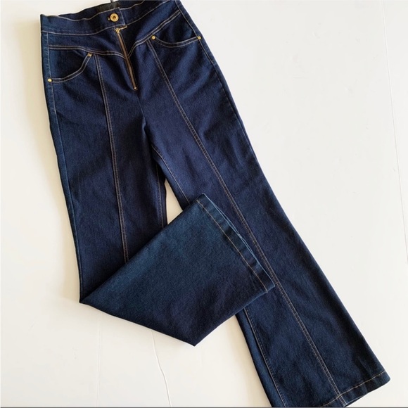 Sabina Musayev | High Rise Zip Front Crop Capri Jeans - Picture 3 of 8